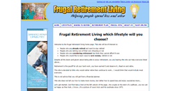 Desktop Screenshot of frugal-retirement-living.com