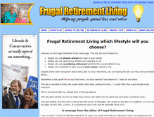 Tablet Screenshot of frugal-retirement-living.com